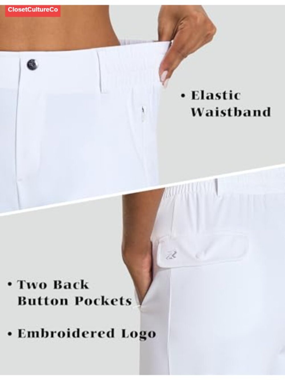 Wide Leg Pull-On Dress Pants UPF 50+ Stain Resistant Wrinkle Resistant - Picture 5 of 6